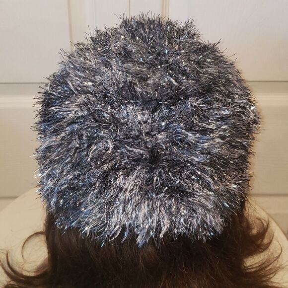 Shimmery Silver Beanie Hat - Picture 3 of 5